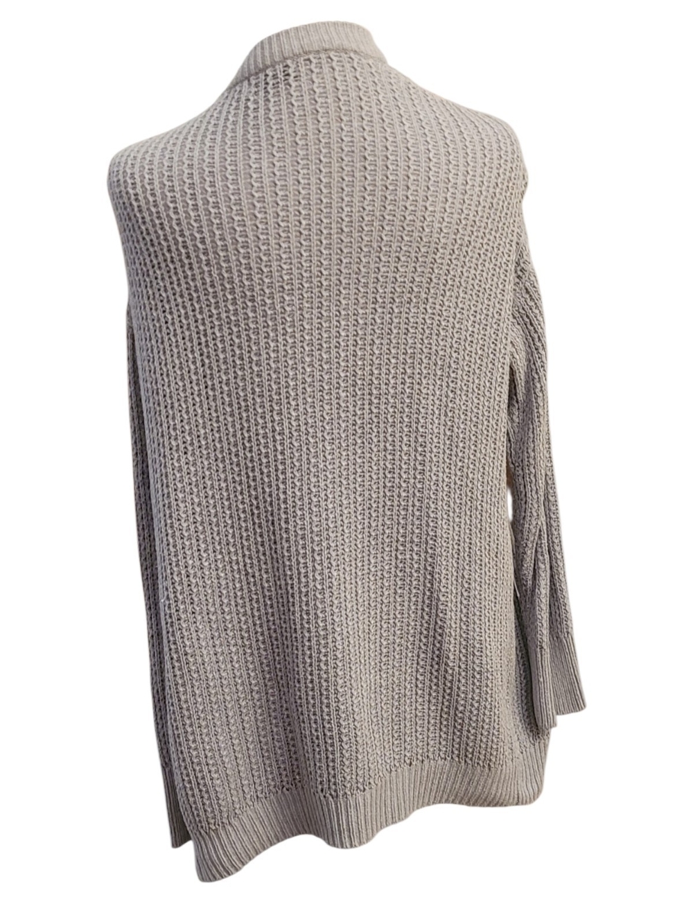BDG Grey Chunky Ribbed Button-Front Cardigan - Picture 3 of 7